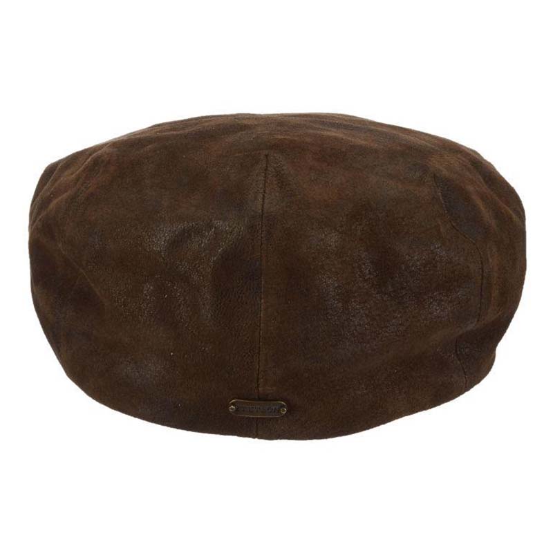 Galway Weathered Leather Flat Cap - Stetson Hat — SetarTrading Hats