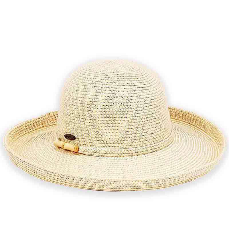 Bondi Up Turned Brim Women s Sun  Hat with Bamboo  Detail 