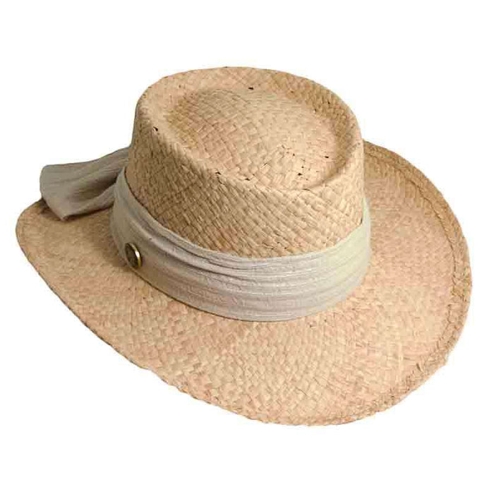 Organic Raffia Gambler for Women - Scala Hats — SetarTrading Hats