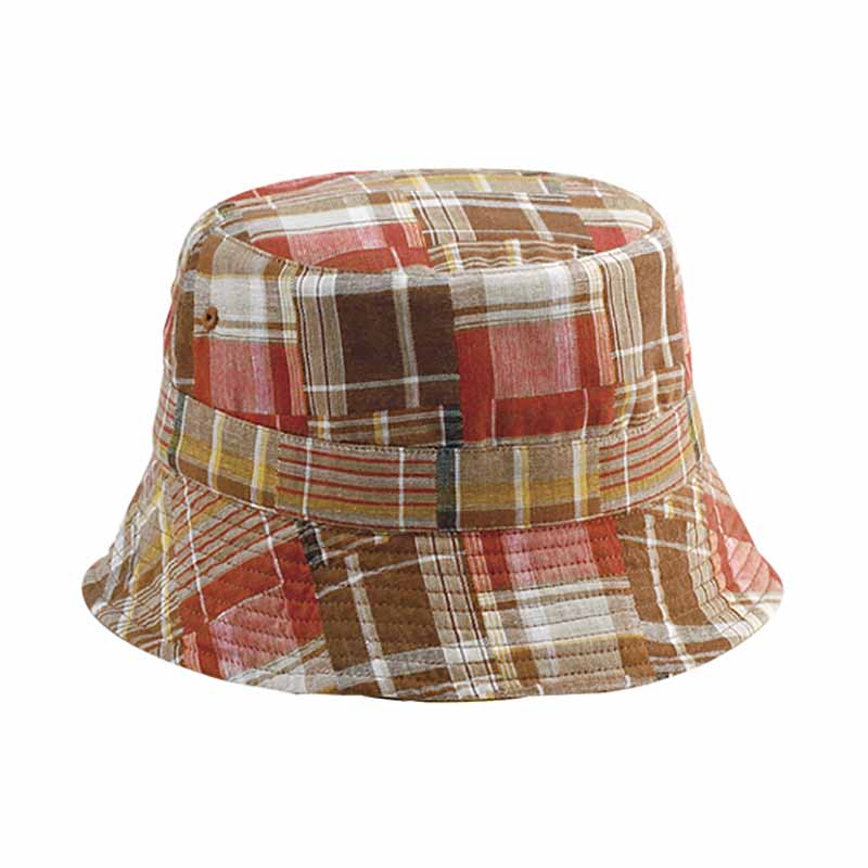 Reversible Plaid Cotton Bucket Hat for Small Heads — SetarTrading Hats