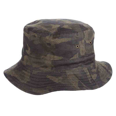 Reversible Cotton Bucket Hat with Tropical Print Underbrim   DPC