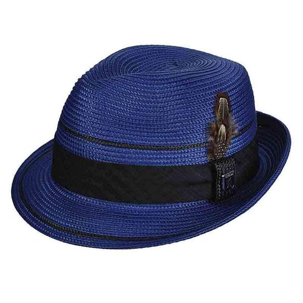 Stacy Adams Pinch Front Fedora - Royal Blue – SetarTrading Hats