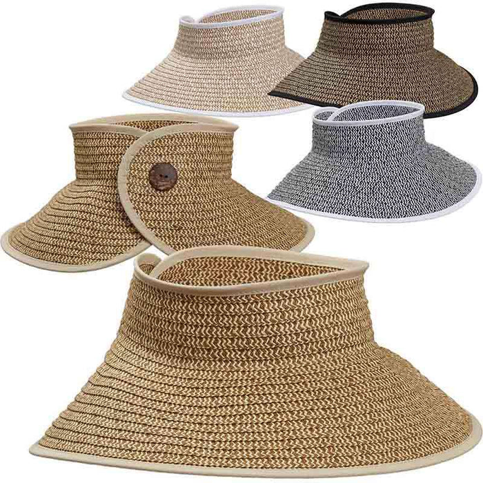 Tropical Trends Rollup Wrap-Around Sun Visor Hat — SetarTrading Hats