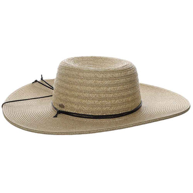 Wide Brim Straw Sun Hat with Chin Strap - Scala Hats — SetarTrading Hats