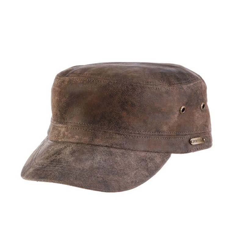 Bermad moeilijk Bouwen Weathered Leather Cadet Cap - Stetson Hats — SetarTrading Hats