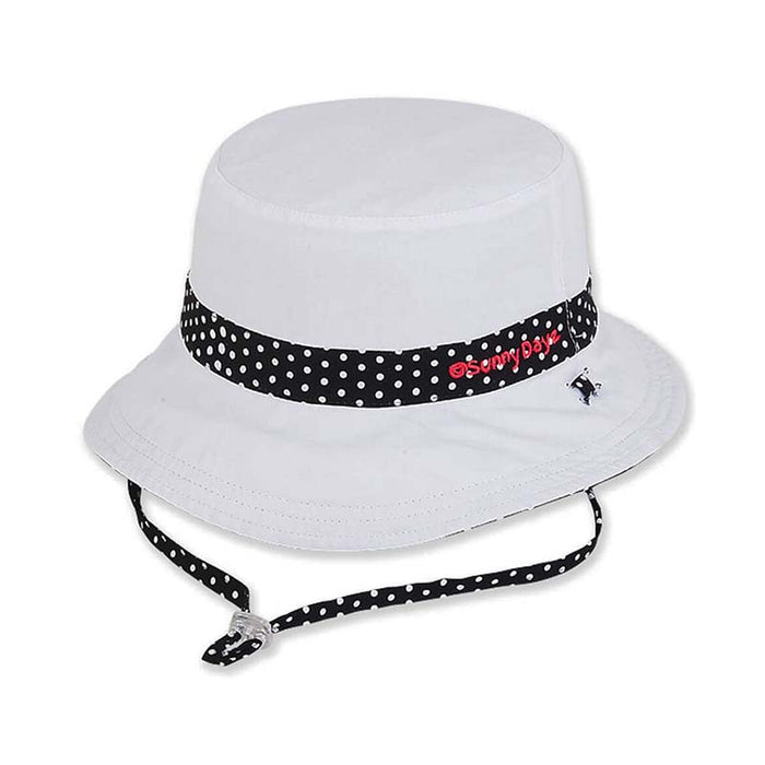 Girls Reversible Polka Dot Cotton Bucket Hat - Sunny Dayz ...