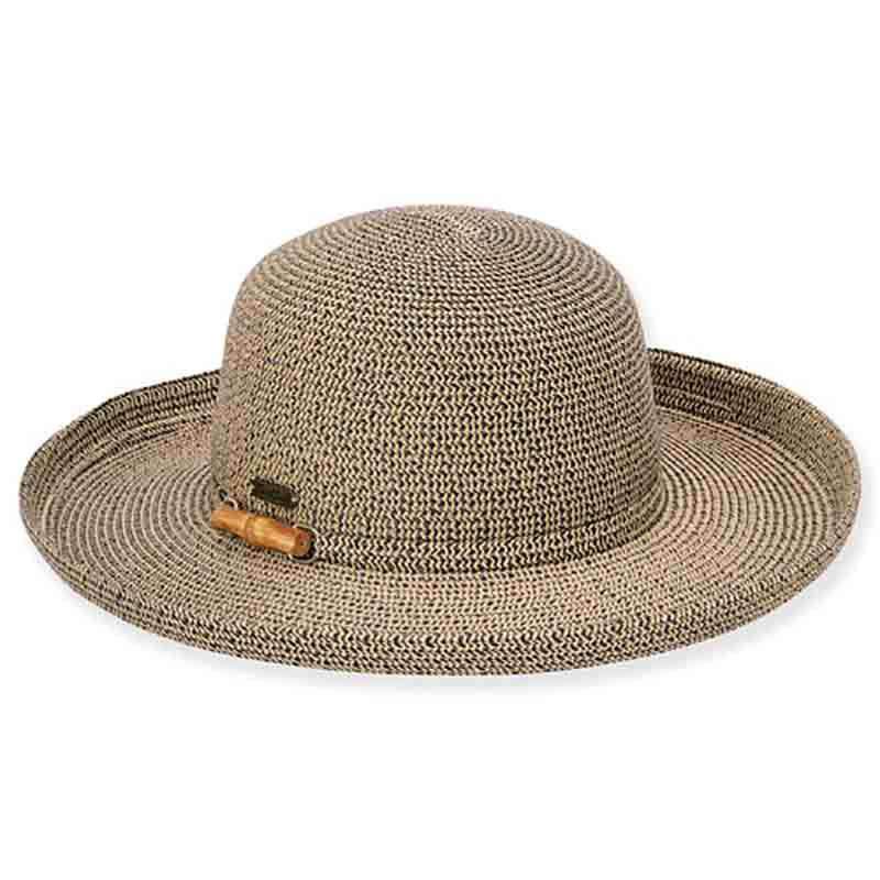 Bondi Up Turned Brim Women's Sun Hat with Bamboo Detail - Sun and Sand ...