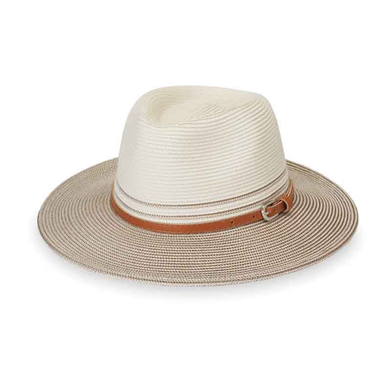 Small Heads Straw Fedora Hat with Chevron Band - Sunny Dayz