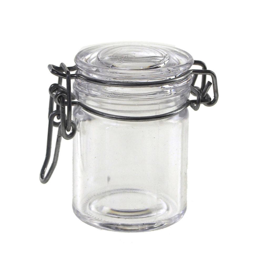 Clear Glass Tilted Cookie Jar, Small, 5-Inch – Homeford