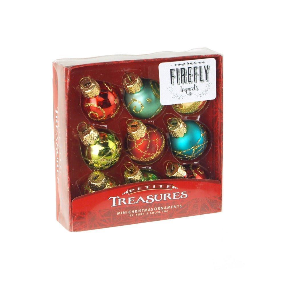 small glass christmas balls