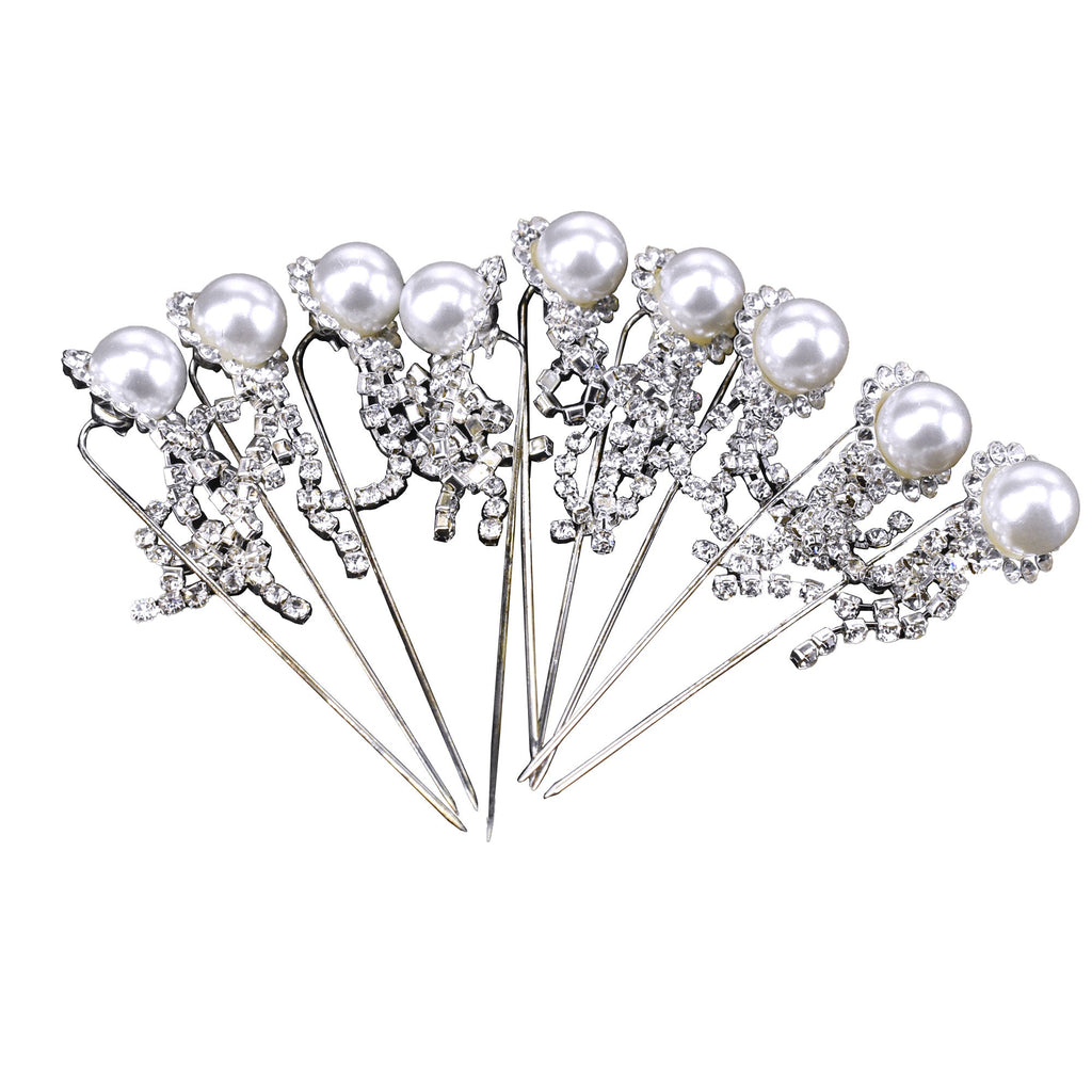 Dangle Pearl Floral Pins, 3-1/4-Inch, 8-Count