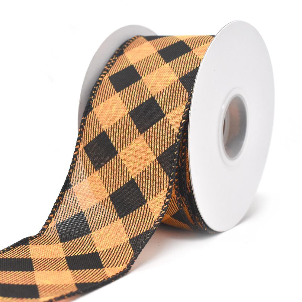 Gingham Canvas Wired Ribbon, 1-1/2-inch, 10-yard 