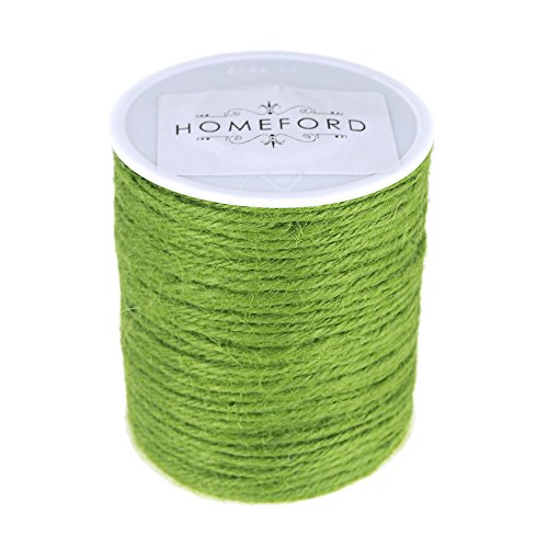 Jute Twine Cord Ribbon Bi-Colored, 5/64-inch, 50-Yard (Off White)