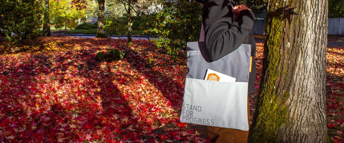 Common Ground Reading Tote Bag | Portland Oregon USA | Stand For Progress