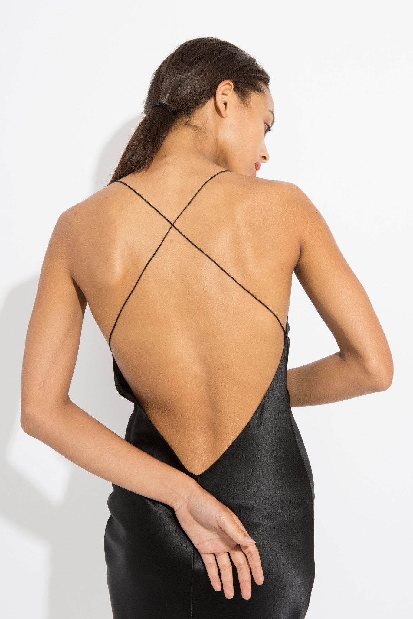 open back slip dress