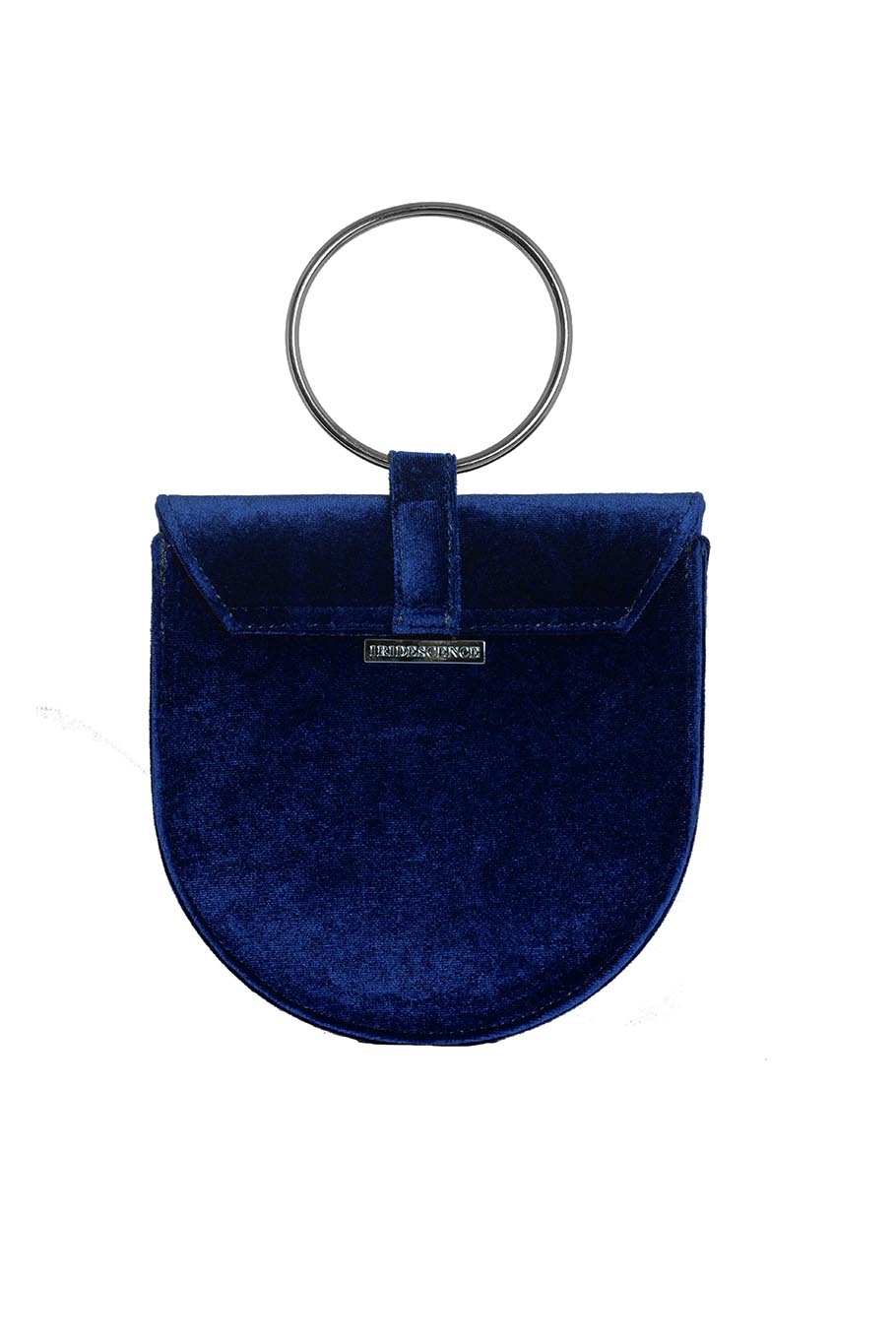 navy blue velvet bag