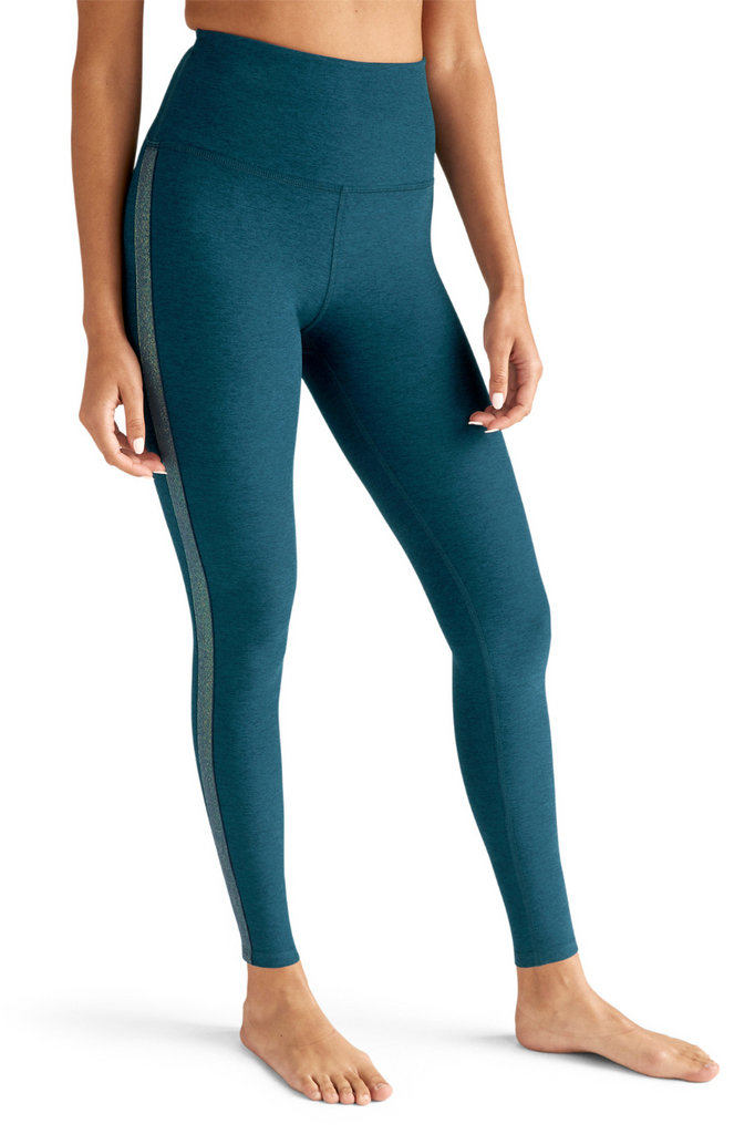 Beyond Yoga Spacedye Caught in the Midi High Waist Legging - Sky Blue  Heather