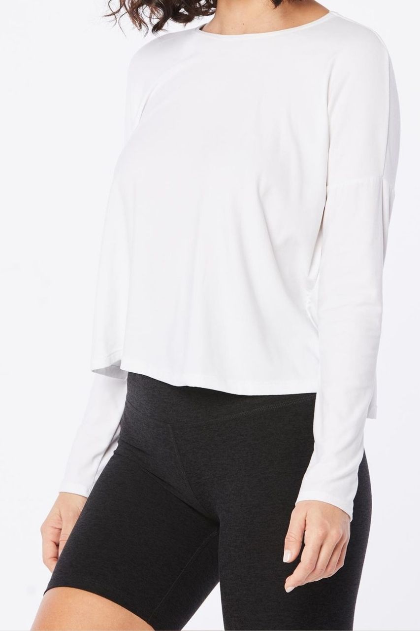 Morning Light Cropped Pullover - Cloud White