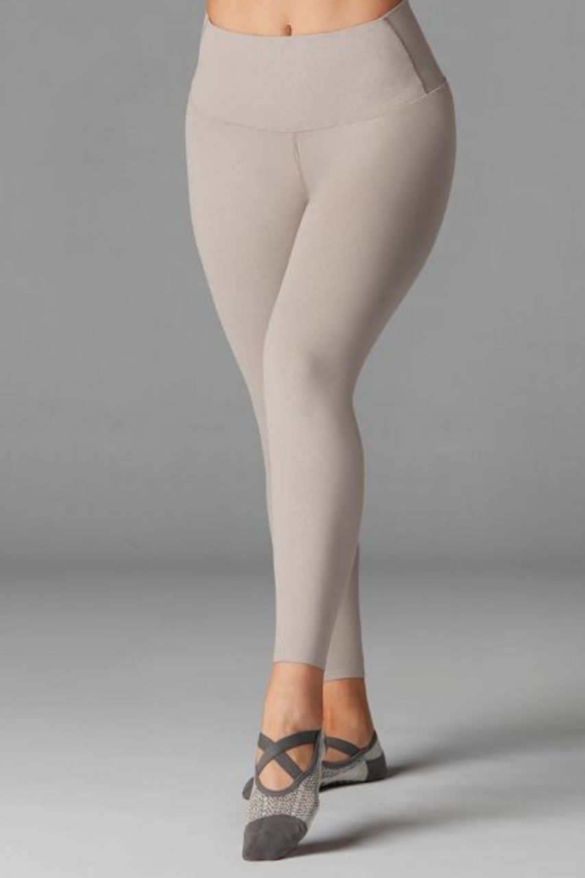 High Waisted 7/8 Legging - Flax Python