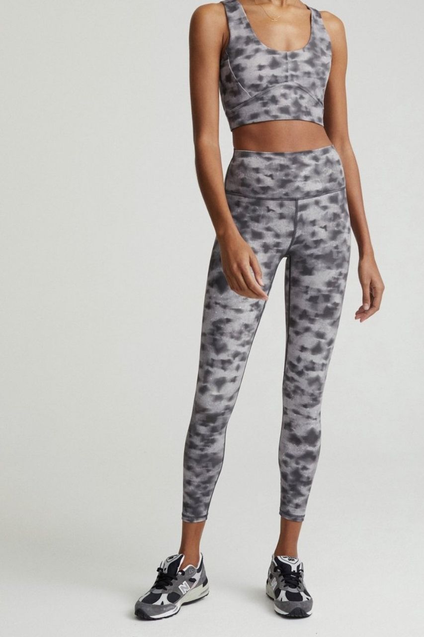 Let's Go High Rise Legging - Concrete Leaf