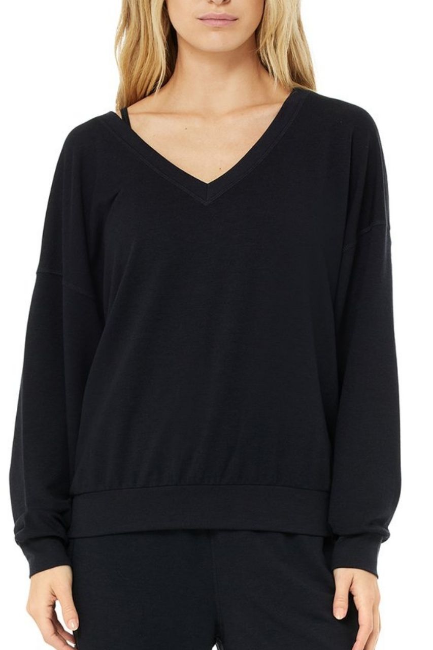 Dreamy Vneck Pullover - Black