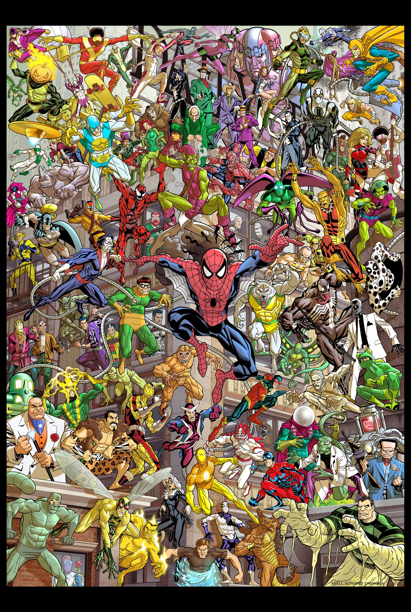 Limited Edition Spider-Man 60th Anniversary Rogues Gallery Print –  dustyabell