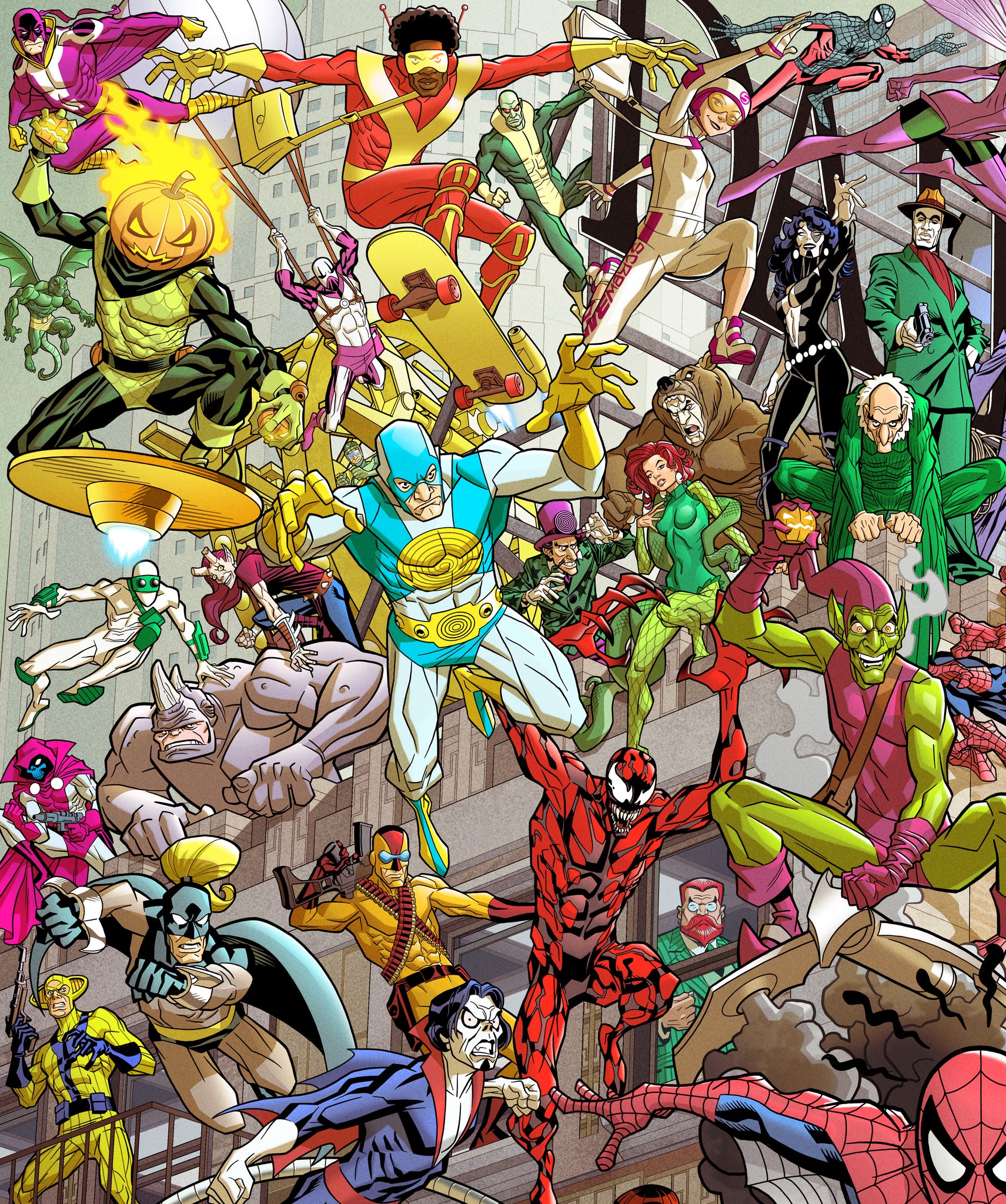 Limited Edition Spider-Man 60th Anniversary Rogues Gallery Print –  dustyabell