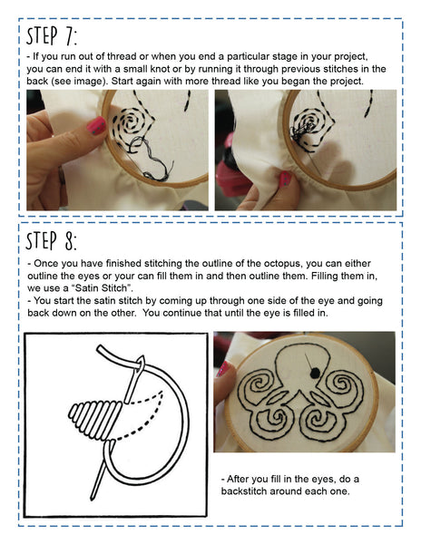 Octopus Embroidery Tutorial