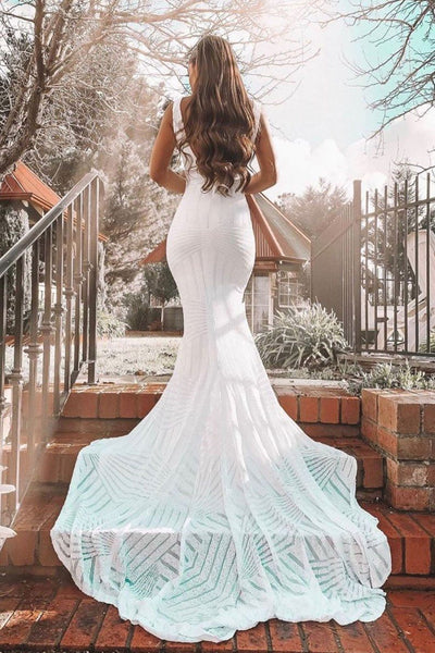 white sparkly formal dress