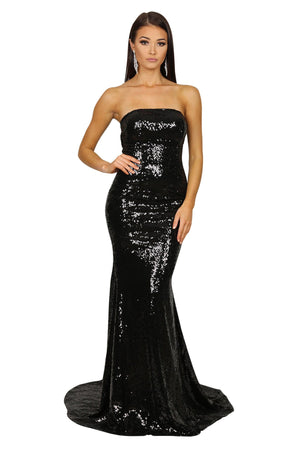 straight black gown