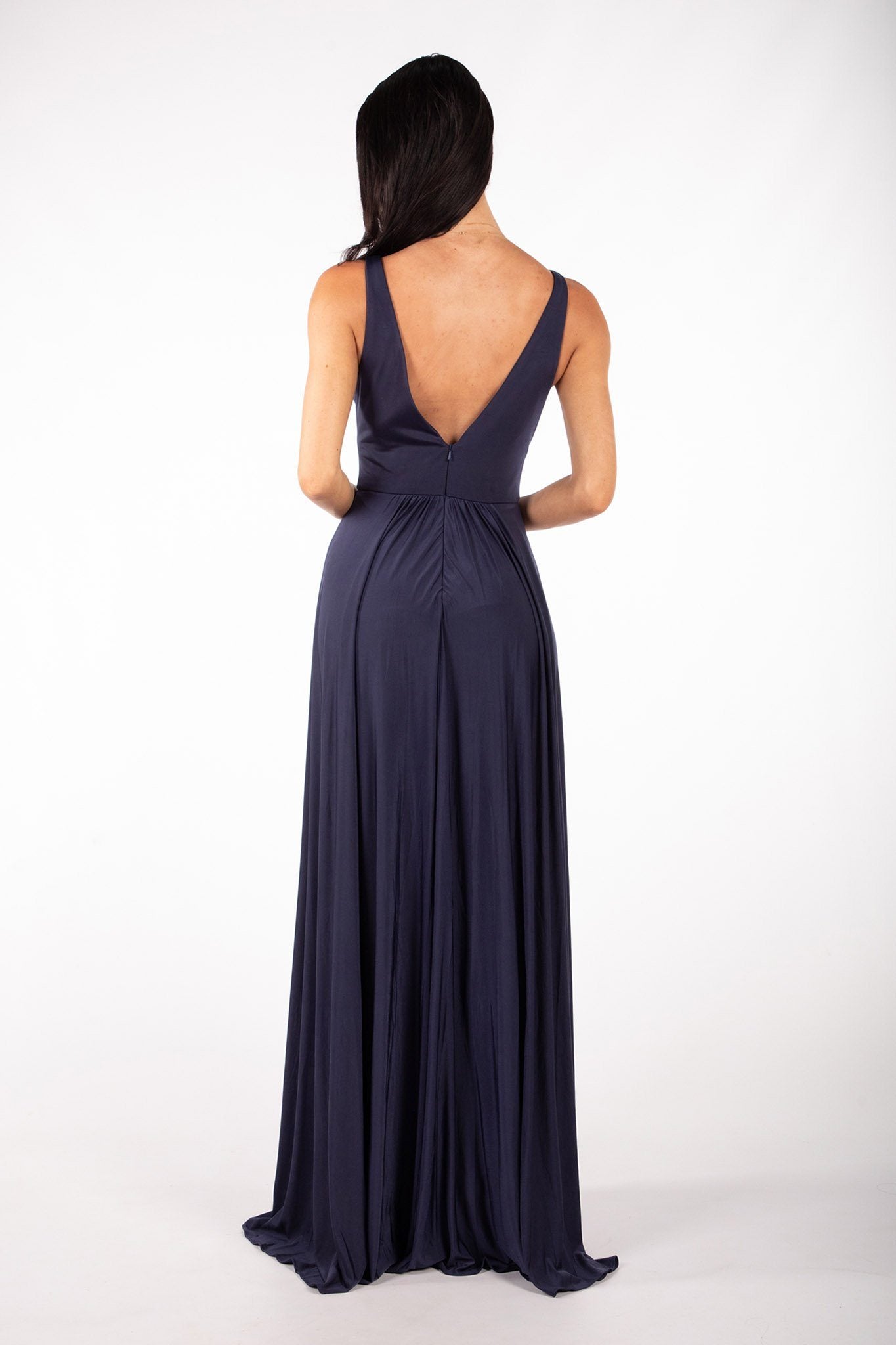 Catalina A Line Maxi Dress Navy Noodz Boutique 3236