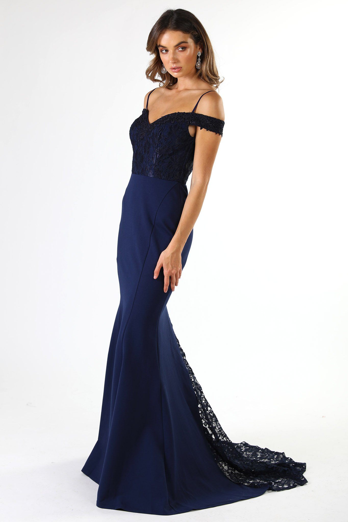 blue formal maxi dress