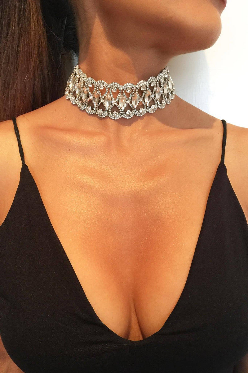 Marquise Choker Necklace (Gold / Silver) – Noodz Boutique