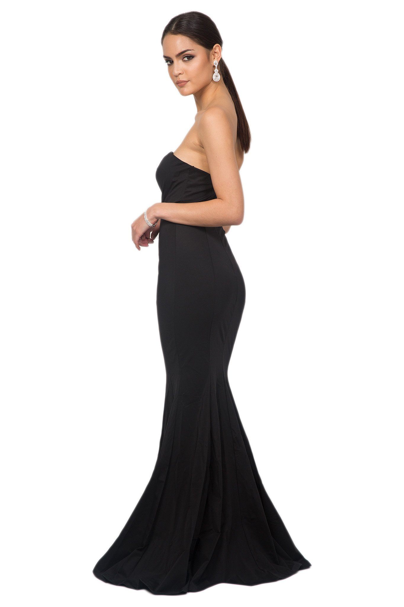 black mermaid tail dress