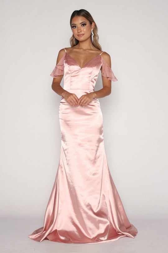 CRYSTAL Corset Gown - Hot Pink