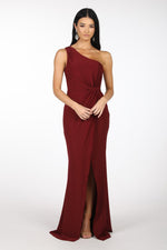 NELIA One Shoulder Maxi Column Dress - Wine – Noodz Boutique