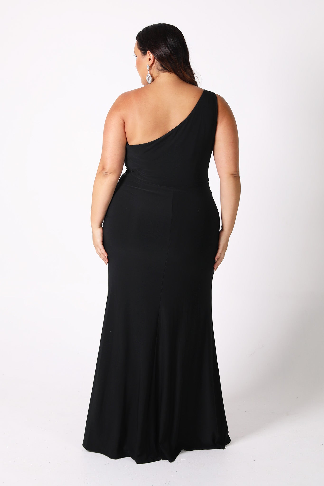 NELIA One Shoulder Maxi Column Dress - Black | Noodz Boutique
