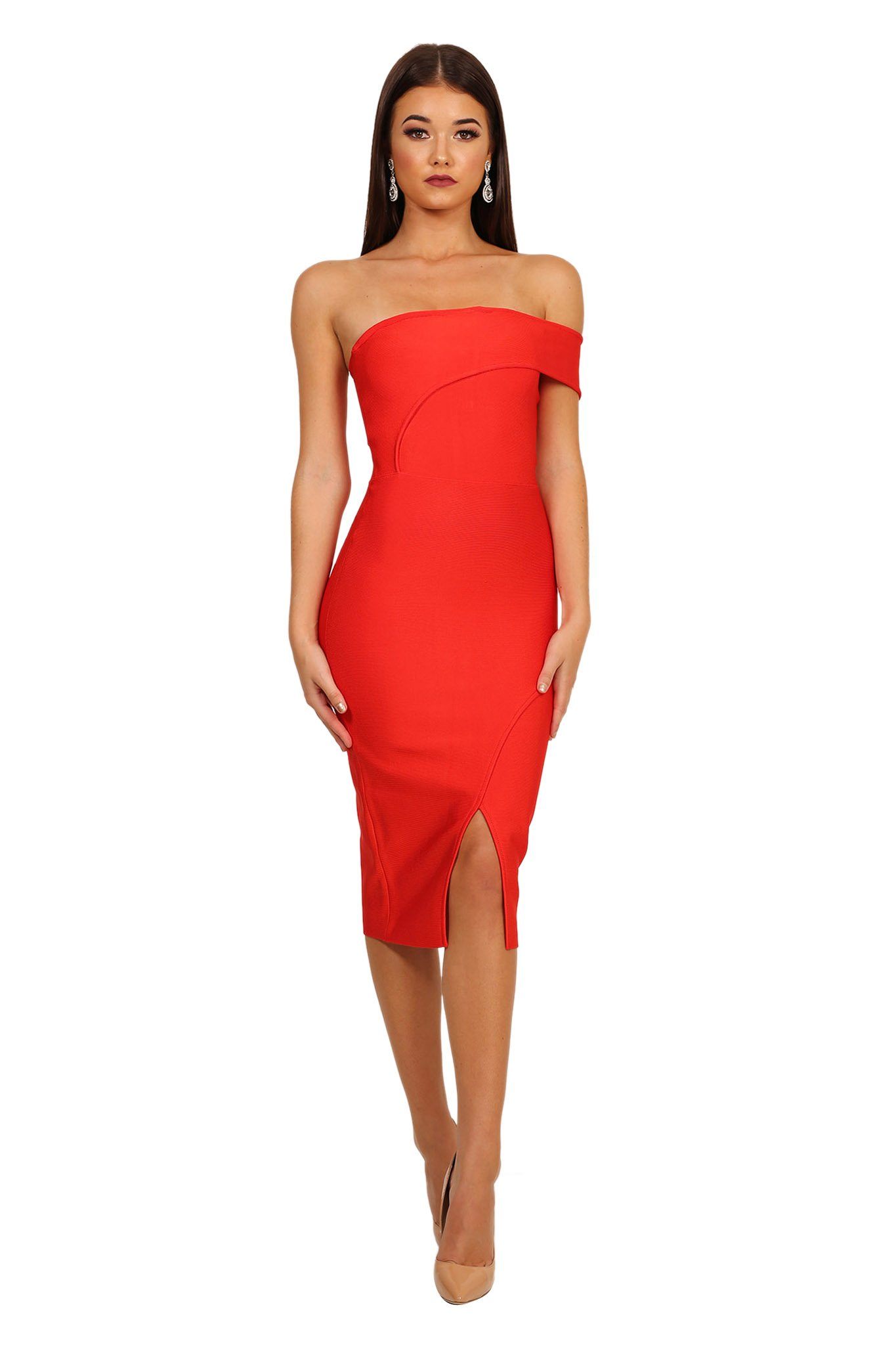 Sabrina Dress in Red | Noodz Boutique