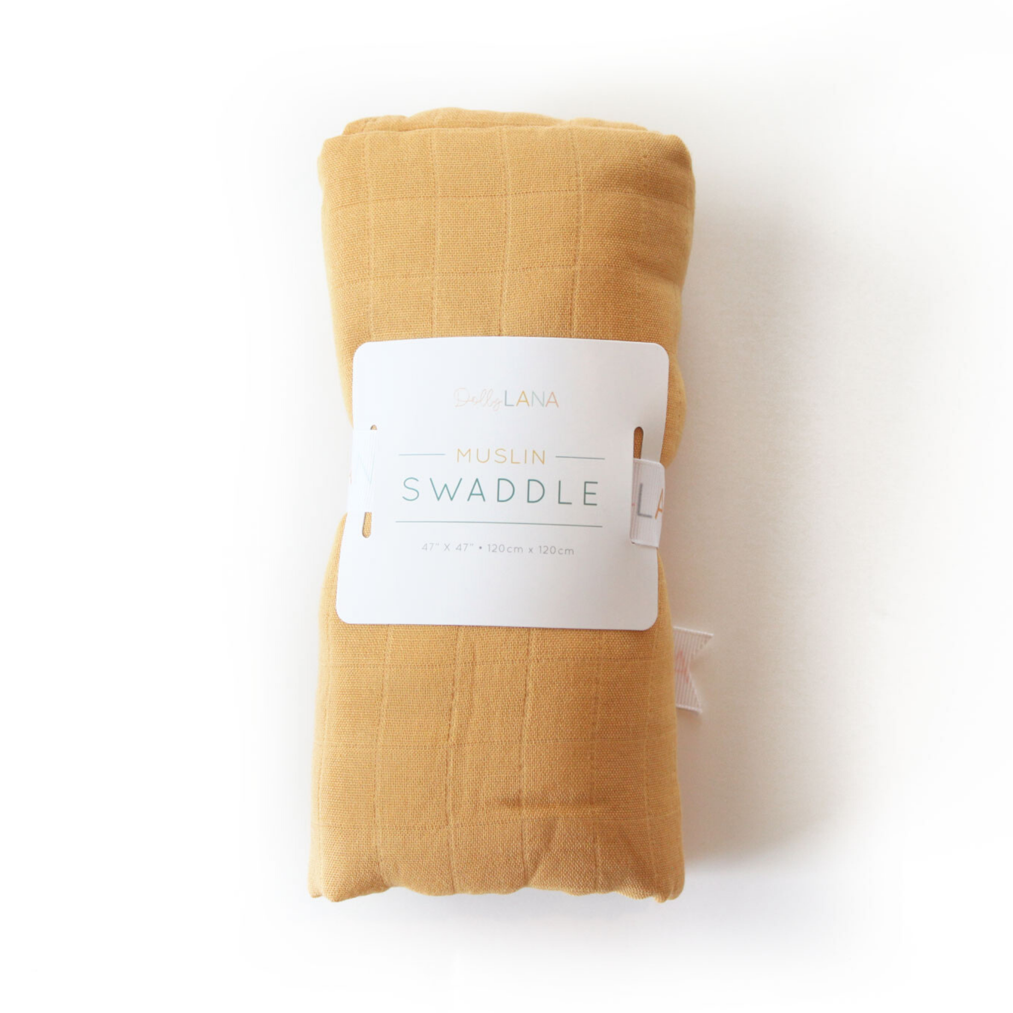 mustard muslin swaddle