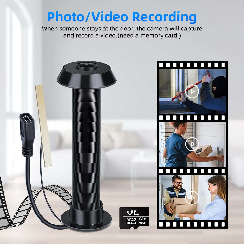 Peephole Camera | 1080P, 170° View, 2.4G/5G WiFi, Motion - P12 Hub Europe