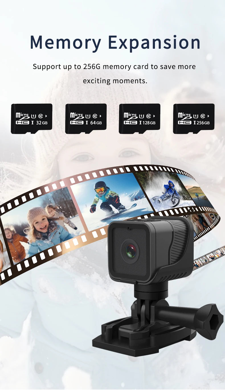 Mini Action Camera 1080P WiFi Bike/Helmet Mount, Waterproof - P12 Hub Europe
