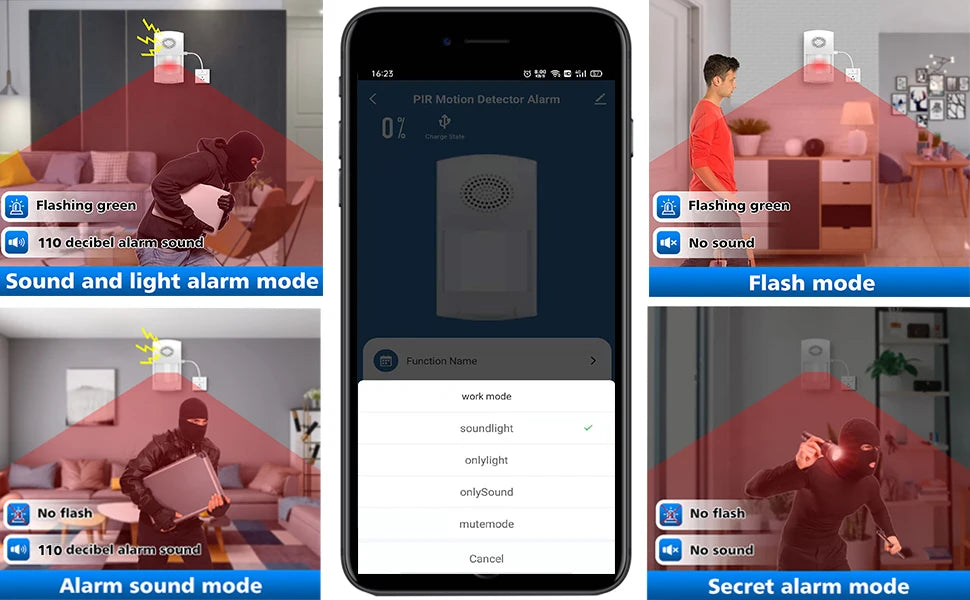 Sensor Alarm WiFi PIR Tuya Smart - P12 Hub Europe