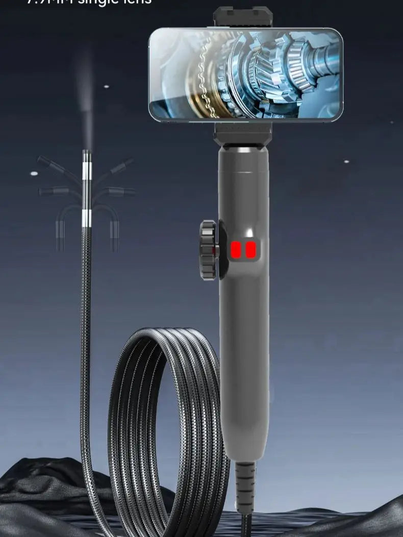 Endoscope 6mm 180° Steering 1080P, 8 LED, IP67, Car Repair - P12 Hub Europe