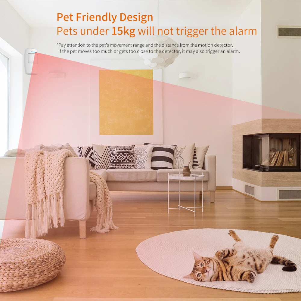 433MHz PIR Motion Sensor | Pet-Friendly Infrared Detector - P12 Hub Europe