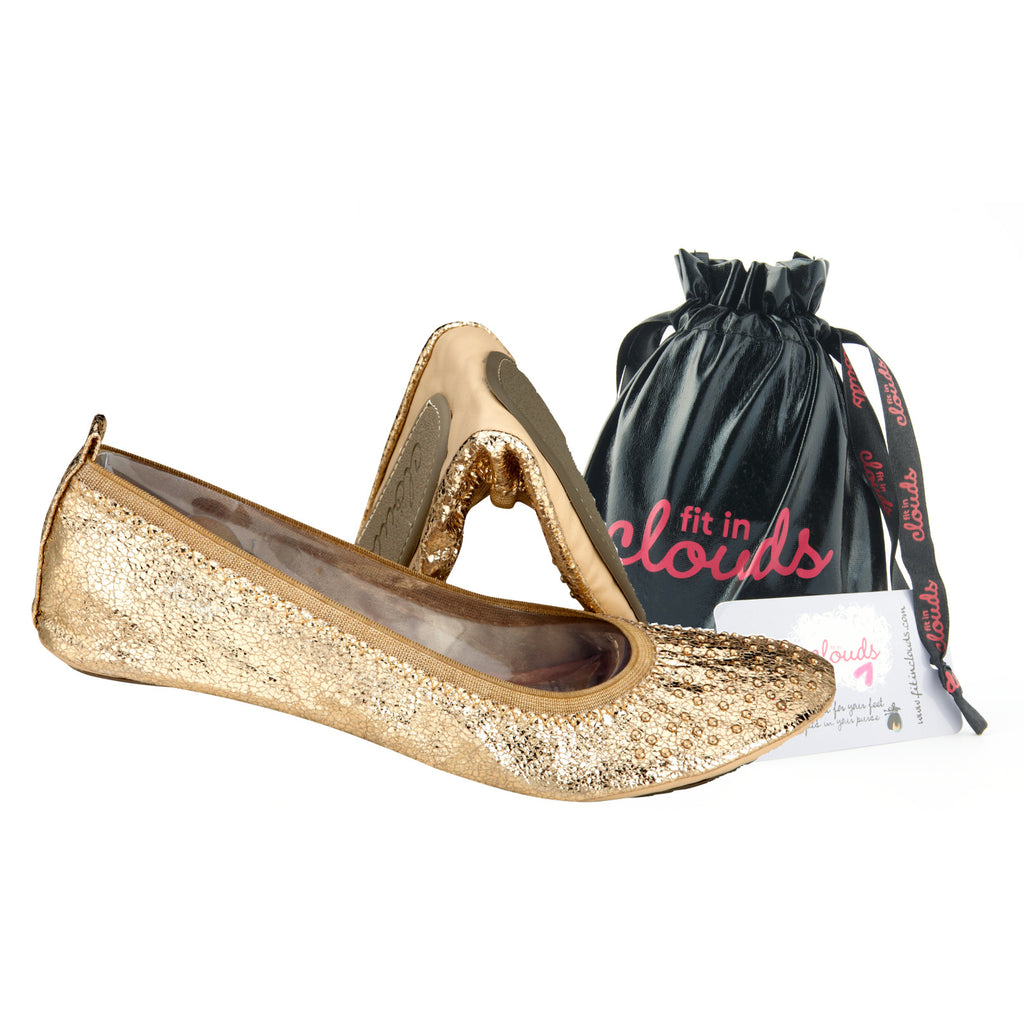 gold foldable flats