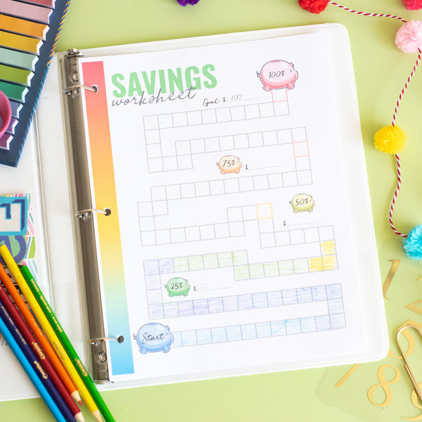 Printable Savings Worksheet - DIGITAL DOWNLOAD – Carrie Elle