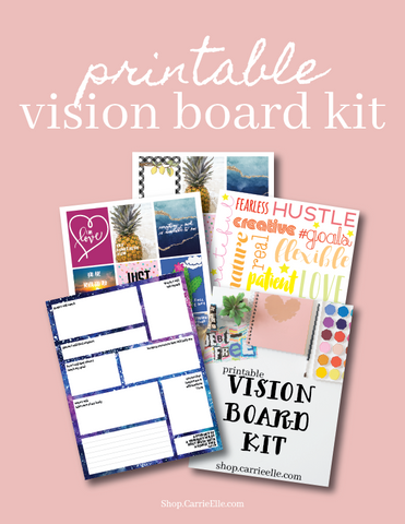 Printable Vision Board Kit - DIGITAL DOWNLOAD – Carrie Elle