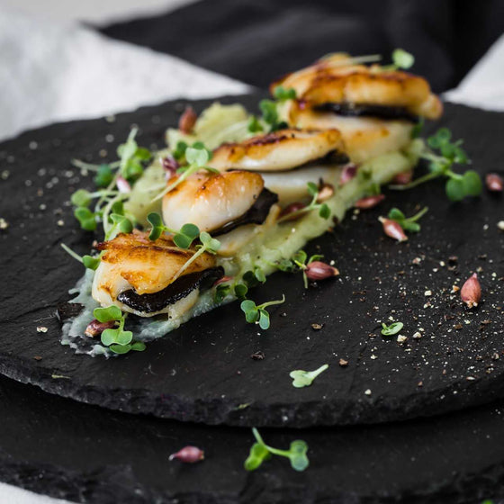 Scallops with truffle butter Perigord Truffles of Tasmania