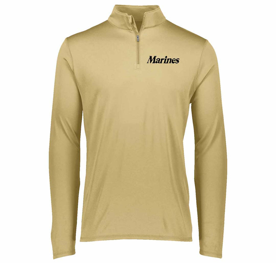 Marines Embroidered 1/4th Zip Gold Performance Pullover – USMC10