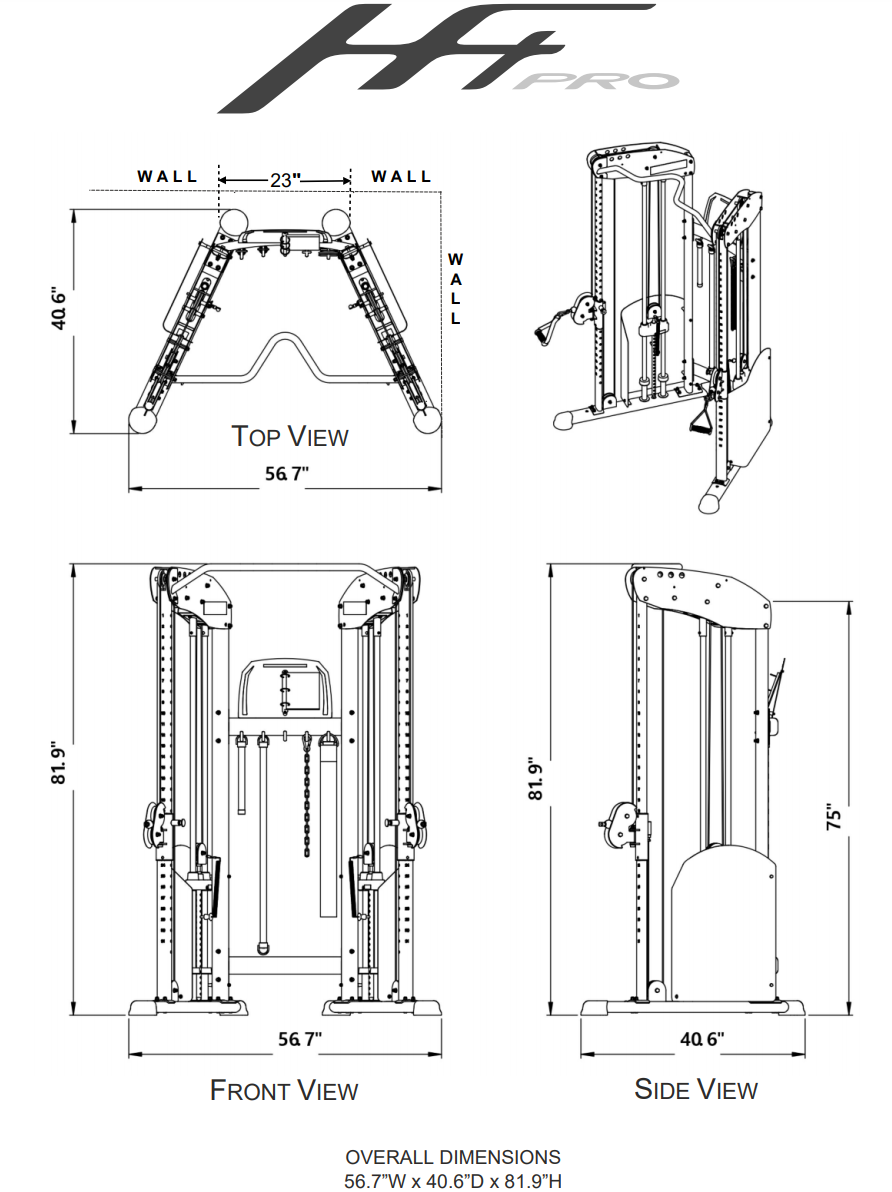 A black and white drawing of a machine that says hf pro - image